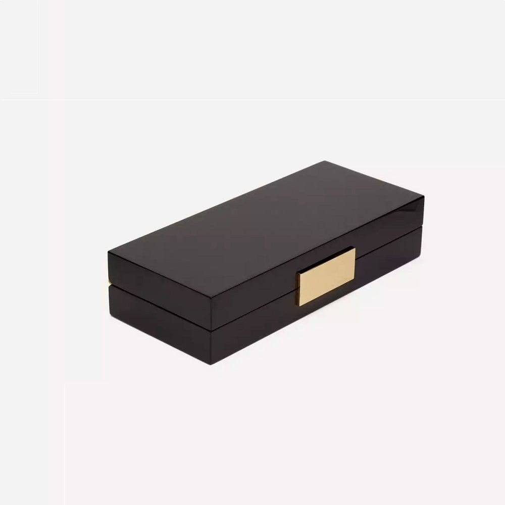 Addison Ross Lacquer Jewellery Box Small - Black Gold