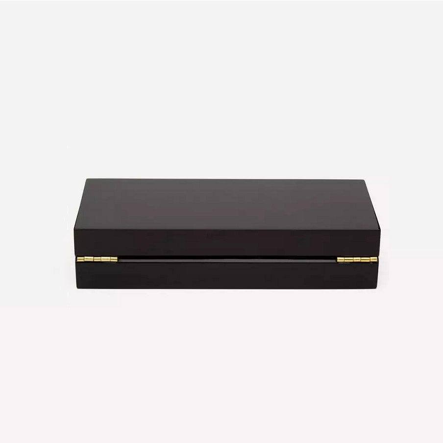 Addison Ross Lacquer Jewellery Box Small - Black Gold