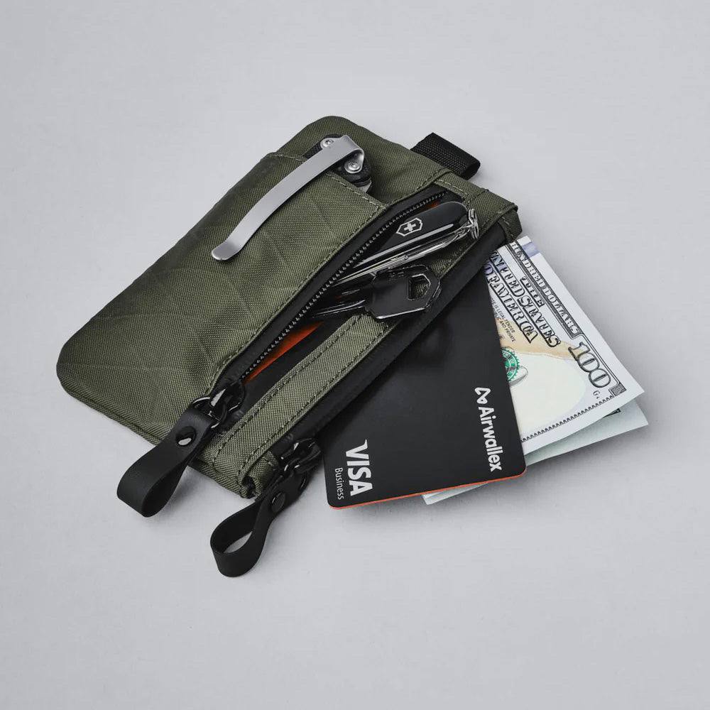 Alpaka Zip Card Holder - Dark Green VX21