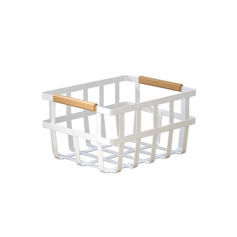 Arhat Organizers Metal Storage Basket - White
