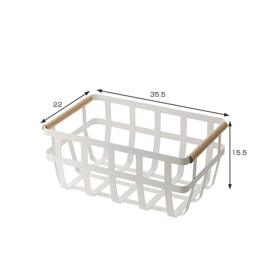 Arhat Organizers Metal Storage Basket - White