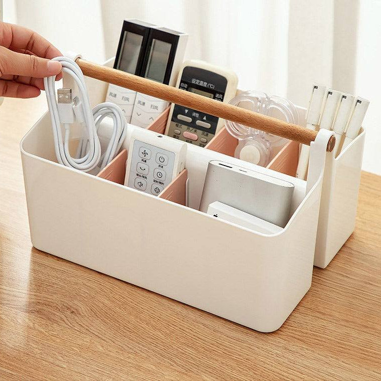 Arhat Organizers Storage Caddy with Adjustable Dividers - White