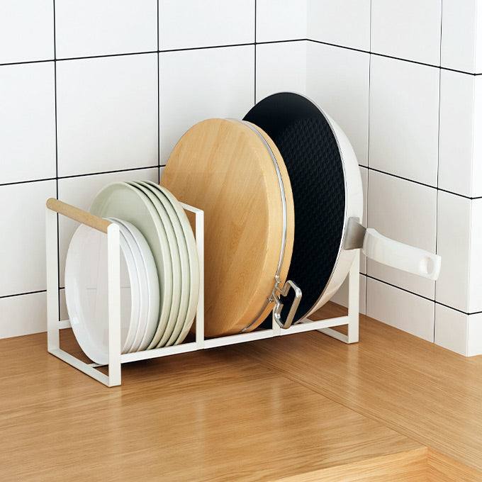 Arhat Organizers Three Compartment Plate Rack - White