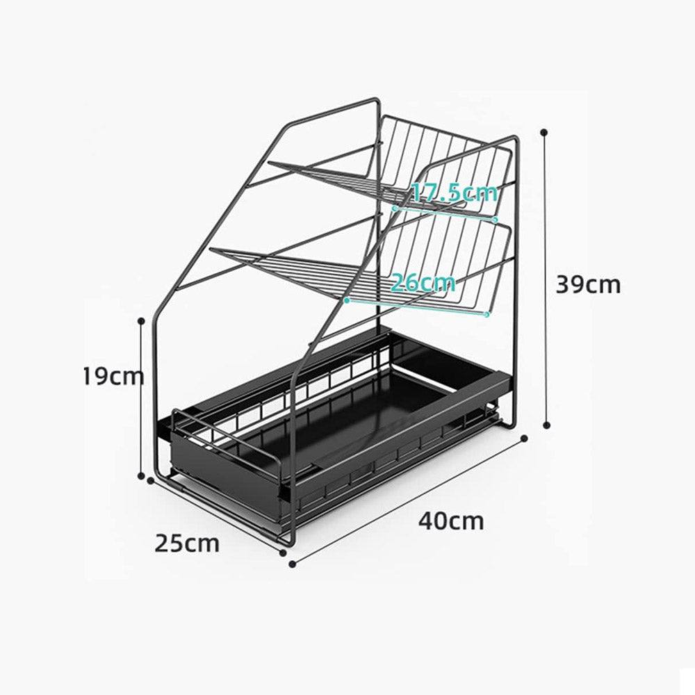 Arhat Organizers Under Sink Organiser - Black