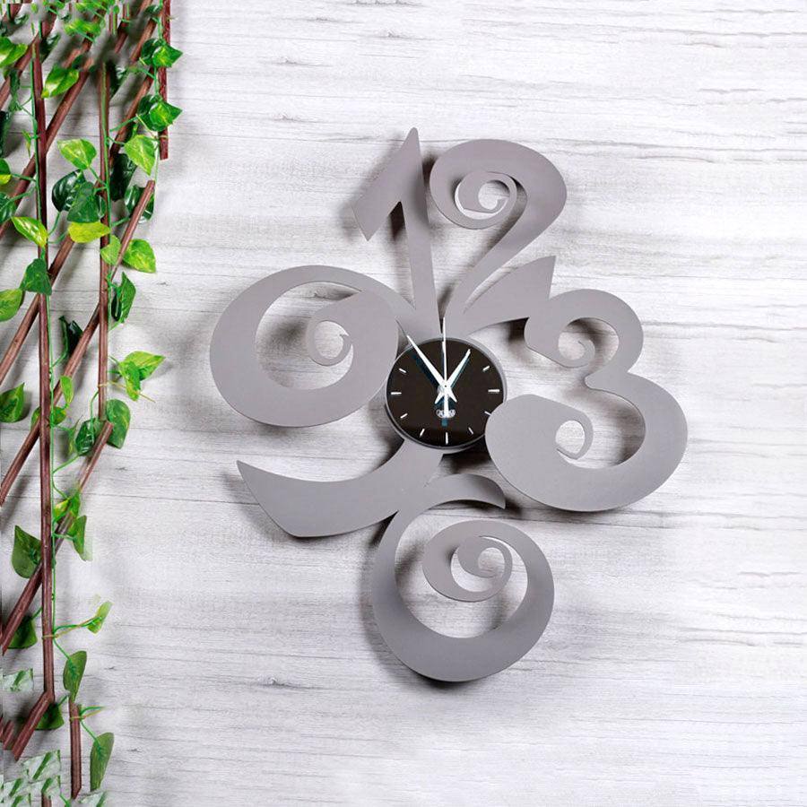 Arti & Mestieri Italy Balgor Wall Clock - Aluminum Grey