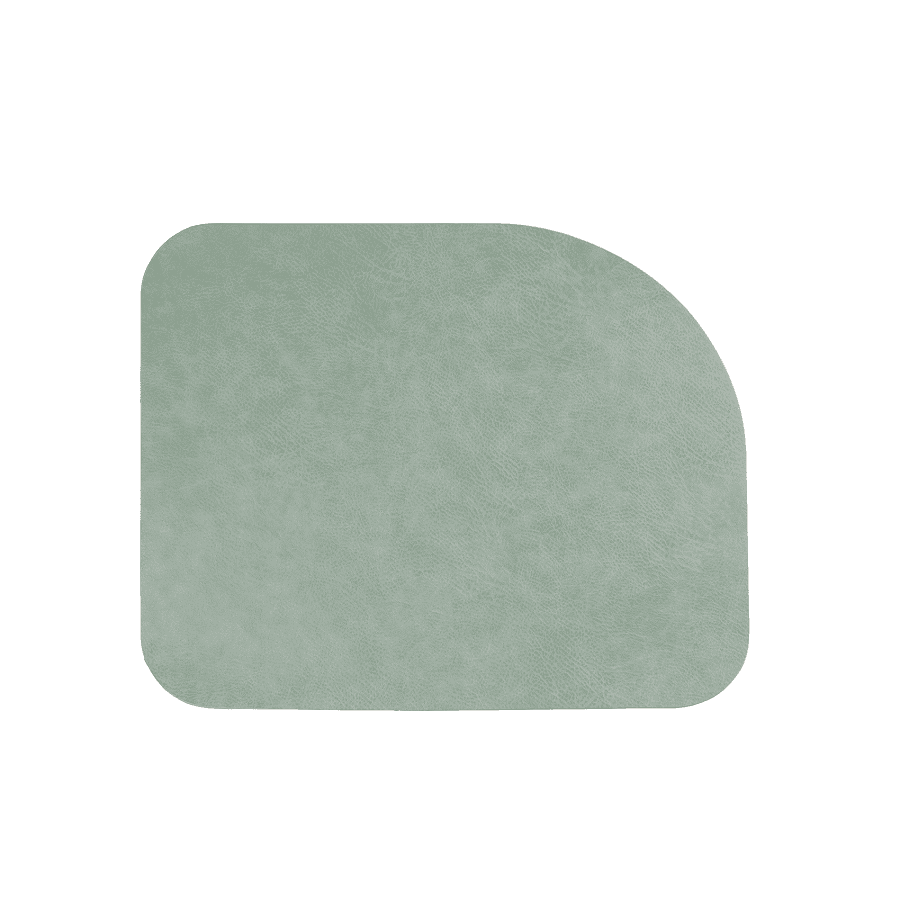 ASA Selection Curved Grain Faux Leather Placemats, Set of 2 - Spearmint