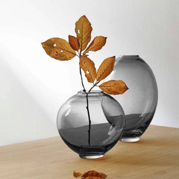 ASA Selection Mara Round Glass Vase - Grey