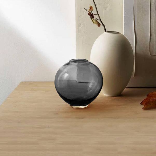 ASA Selection Mara Round Glass Vase - Grey