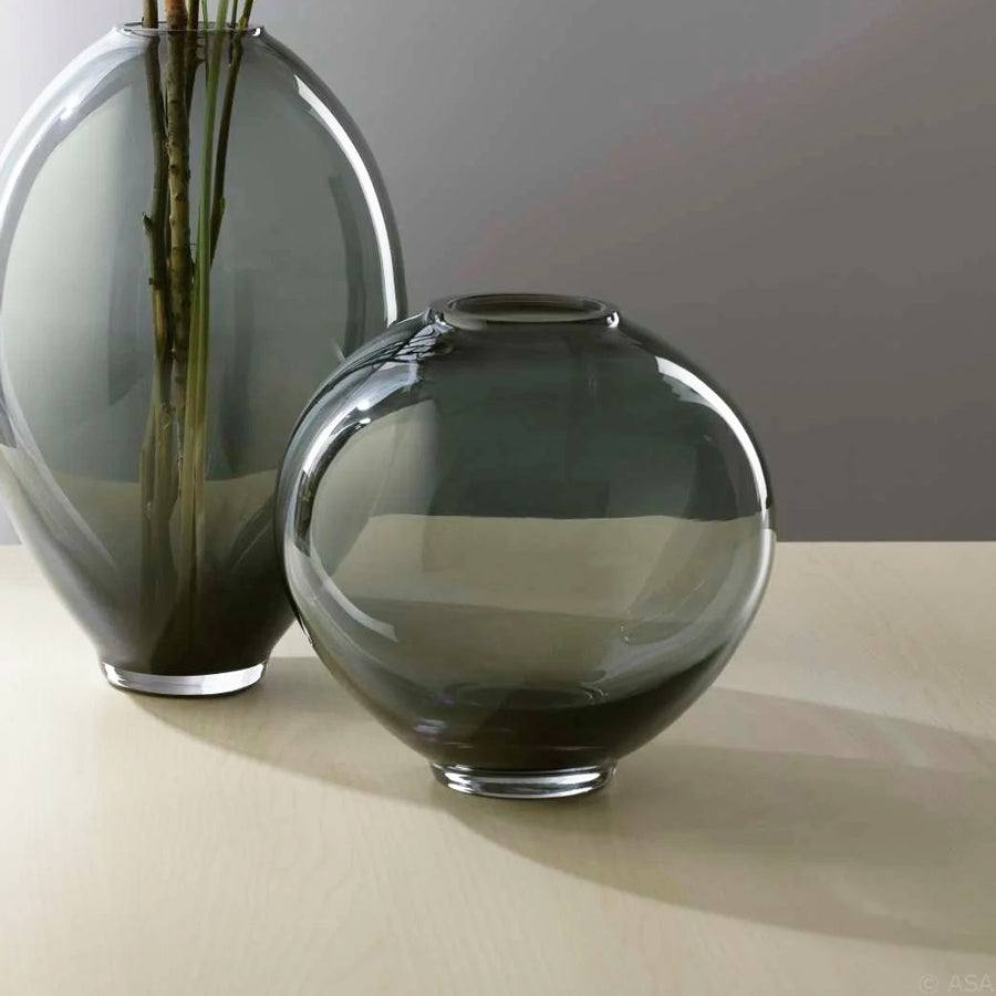 ASA Selection Mara Round Glass Vase - Grey