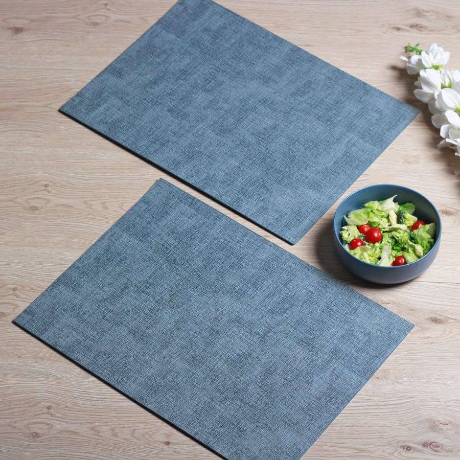 ASA Selection Meli Melo Rectangular Placemats, Set of 2 - Denim Blue