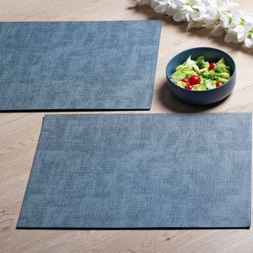 ASA Selection Meli Melo Rectangular Placemats, Set of 2 - Denim Blue