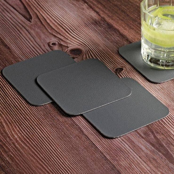 ASA Selection Optic Grain Square Coasters, Set of 4 - Basalt