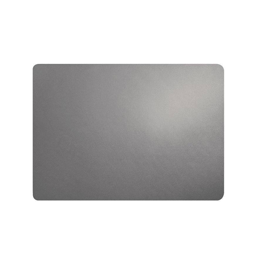 ASA Selection Rectangular Fine Faux Leather Placemats, Set of 2 - Cement