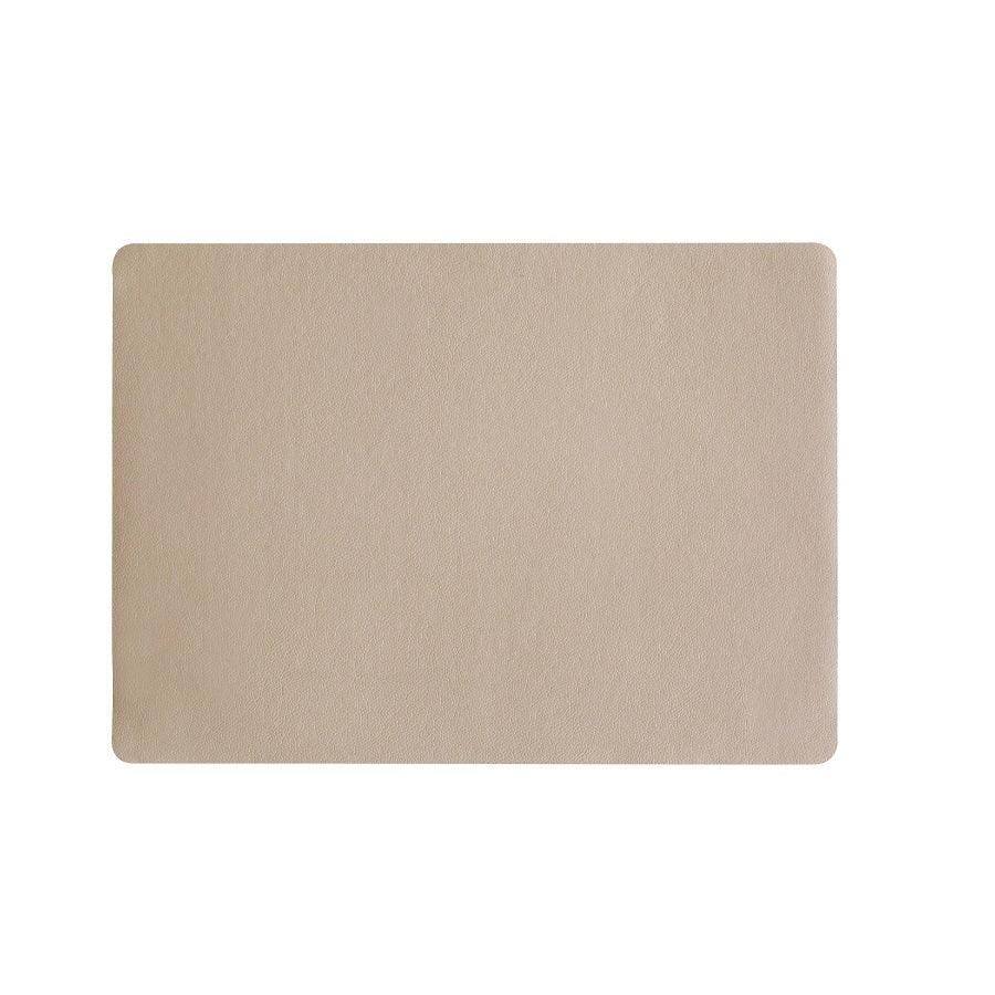 ASA Selection Rectangular Fine Faux Leather Placemats, Set of 2 - Stone