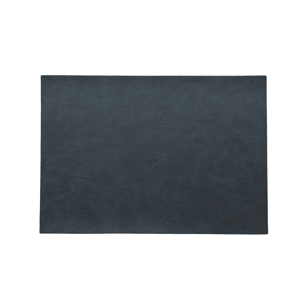 ASA Selection Rectangular Optic Grain Faux Leather Placemats, Set of 2 - Nightsky