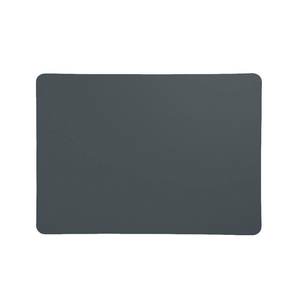 ASA Selection Rectangular Optic Rough Faux Leather Placemats, Set of 2 - Graphite