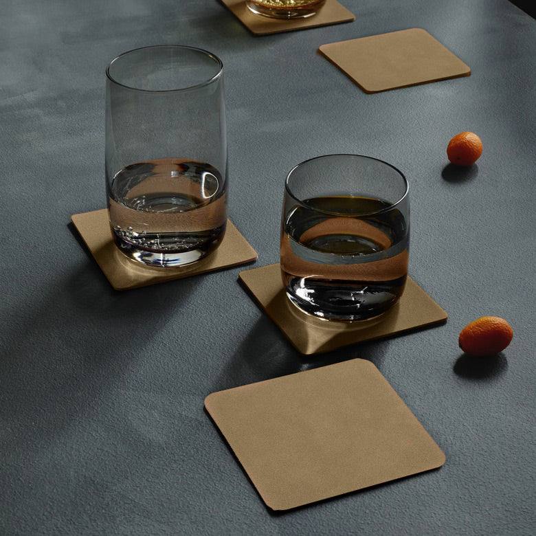 ASA Selection Soft Frosted Square Coasters, Set of 4 - Cork