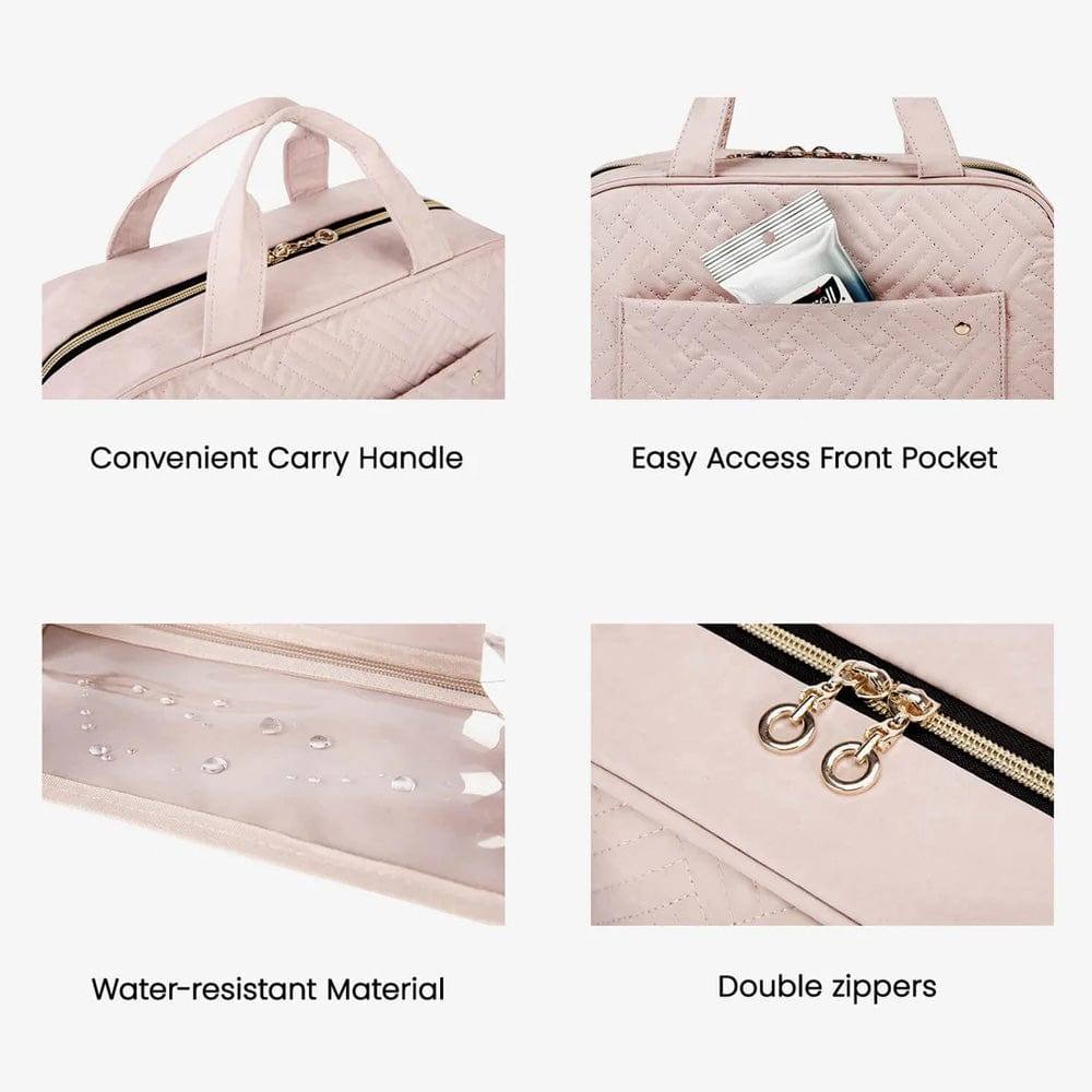 Bagsmart Aurora Hanging Toiletry Bag - Pink