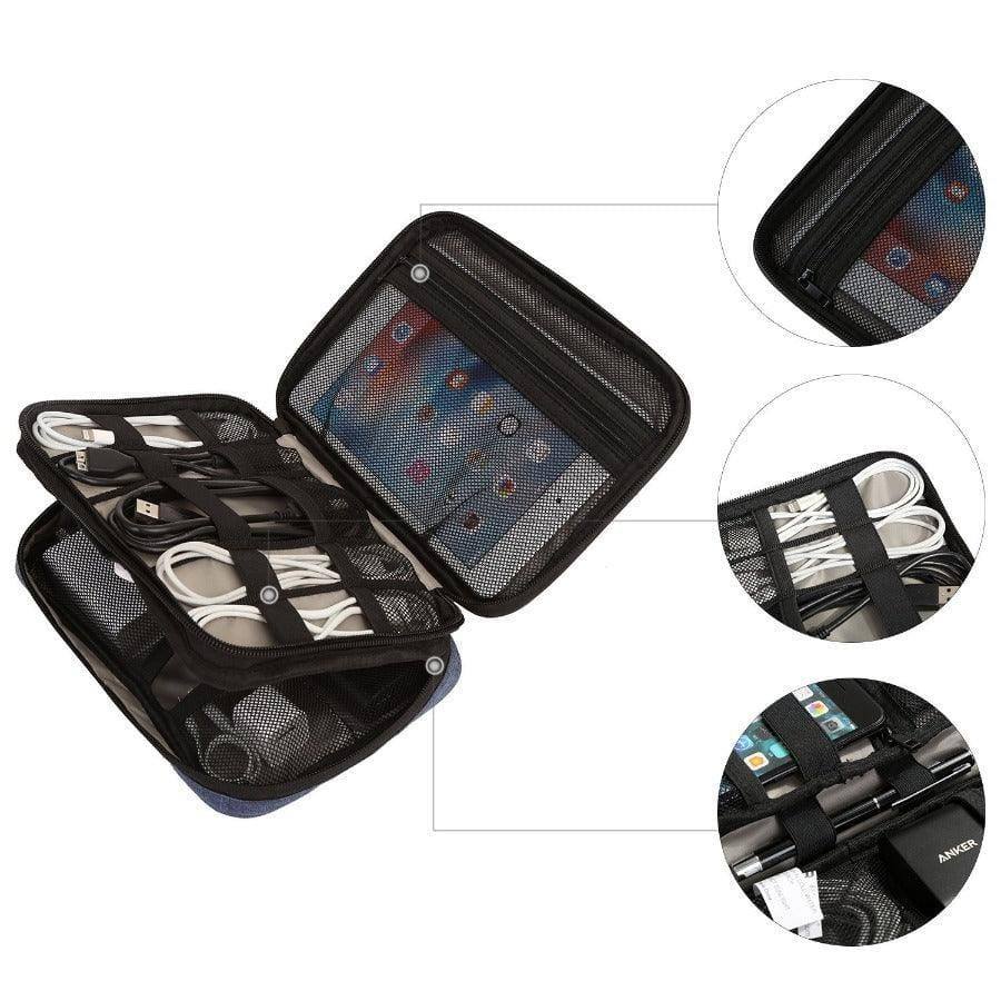 Bagsmart Electronics Organiser, Medium - Heather Black