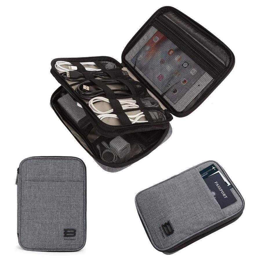 Bagsmart Electronics Organiser, Medium - Heather Grey