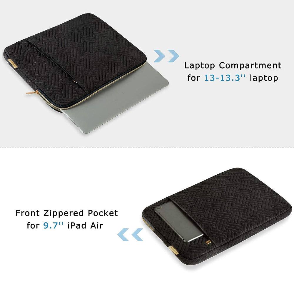 Bagsmart Rosa Laptop Sleeve - Black 13 to 13.3 Inch