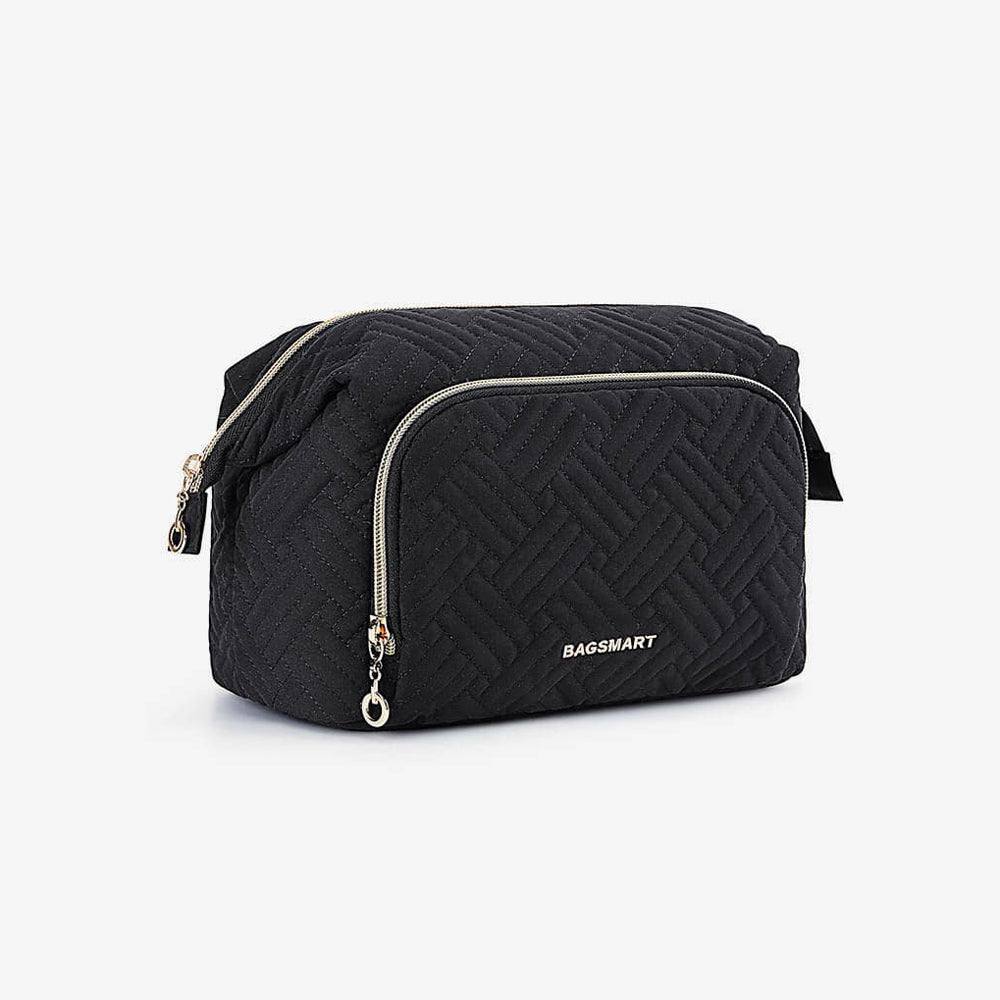 Bagsmart Travel Makeup Bag - Cross Black