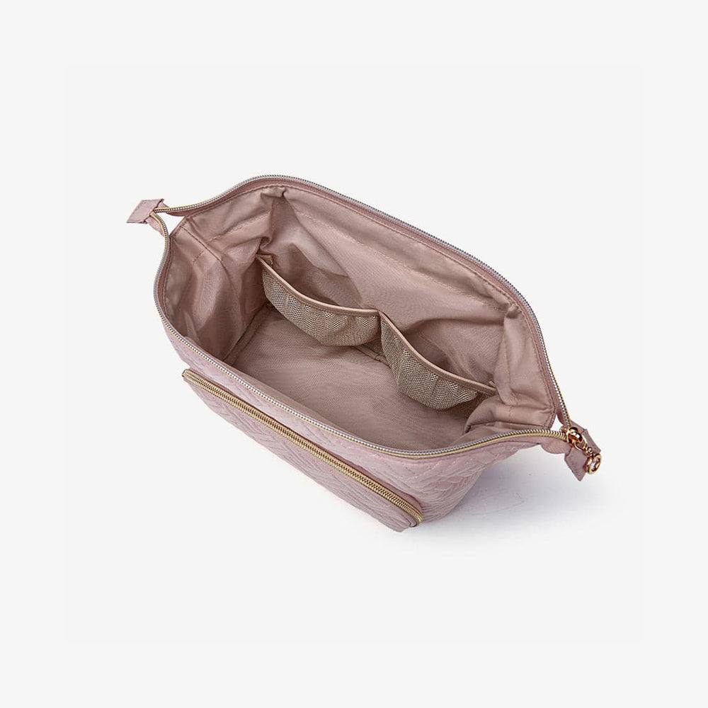 Bagsmart Travel Makeup Bag - Cross Pink