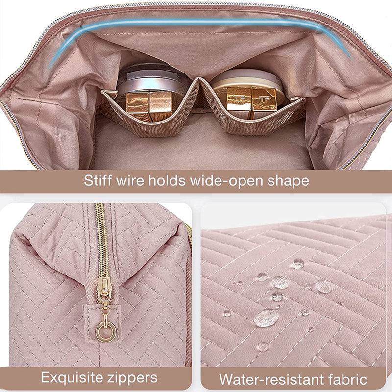 Bagsmart Travel Makeup Bag - Cross Pink