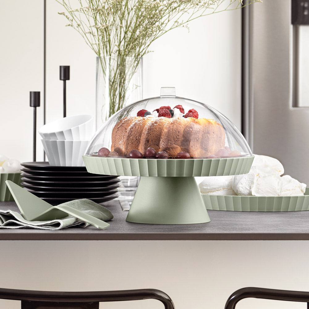 Blim Plus Italy Agora Cake Stand with Cover - Forest