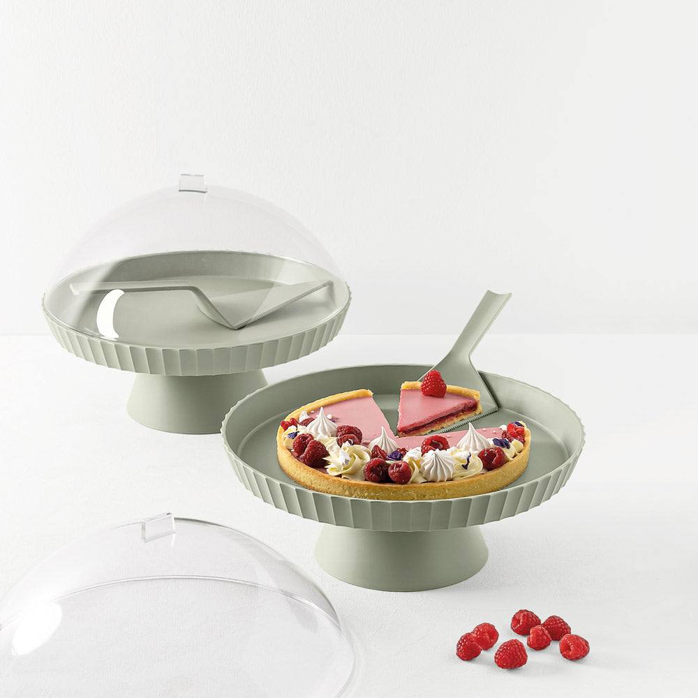 Blim Plus Italy Agora Cake Stand with Cover - Forest