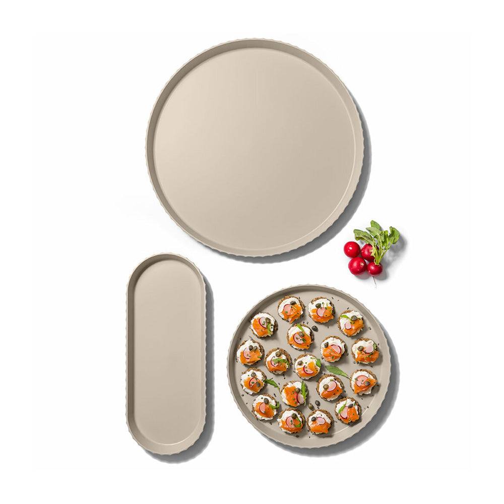 Blim Plus Italy Atena Round Serving Tray Medium - Moka Grey