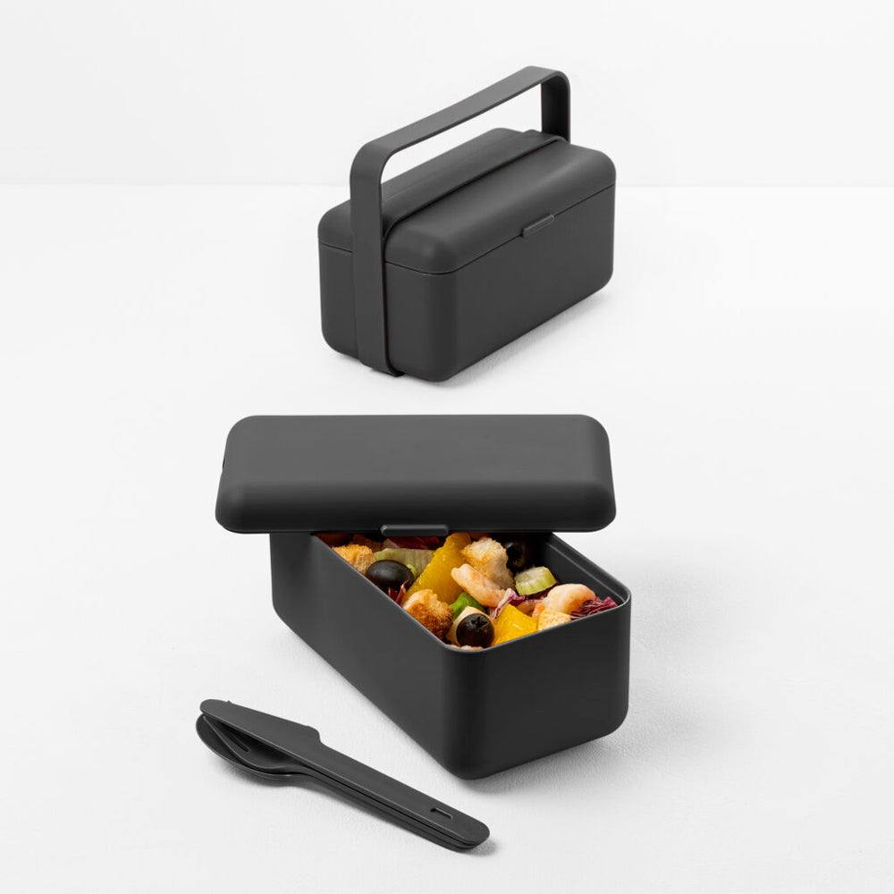 Blim Plus Italy Bauletto Lunch Box Medium - Carbon Black