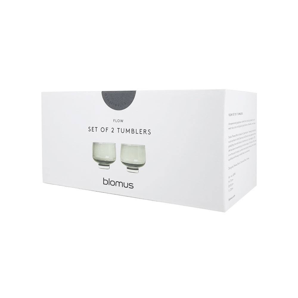 Blomus Germany Flow Short Tumblers 220ml, Set of 2 - Smoke