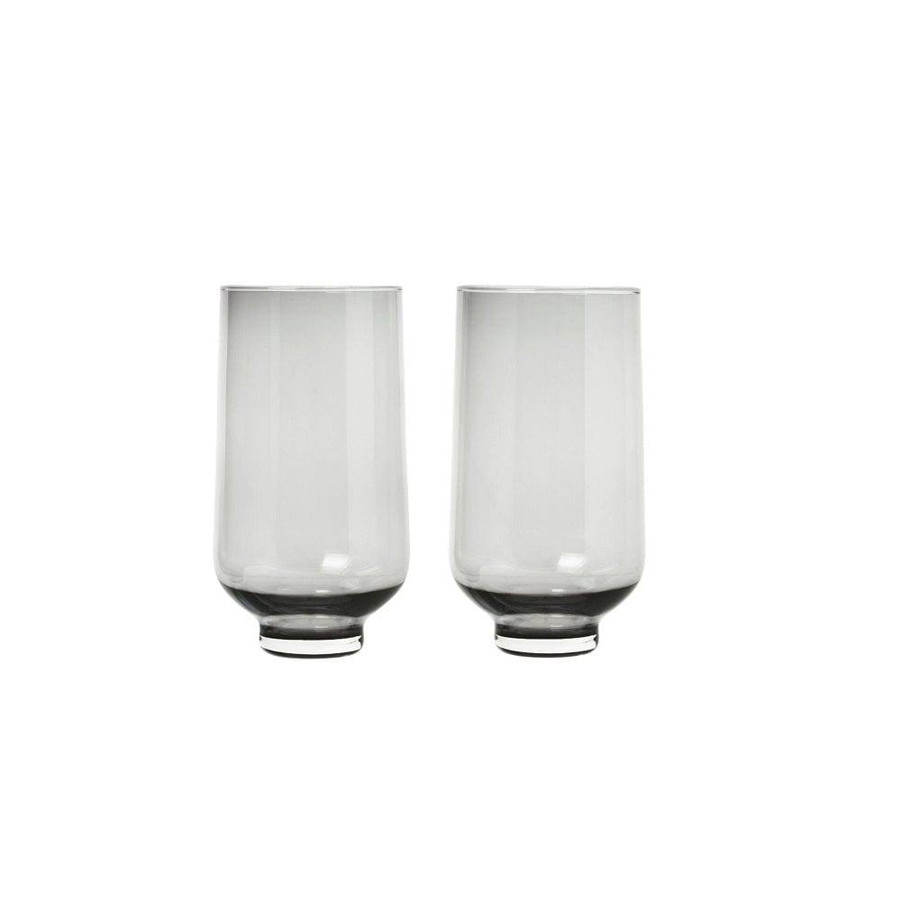 Blomus Germany Flow Tall Glasses 400ml, Set of 2 - Smoke