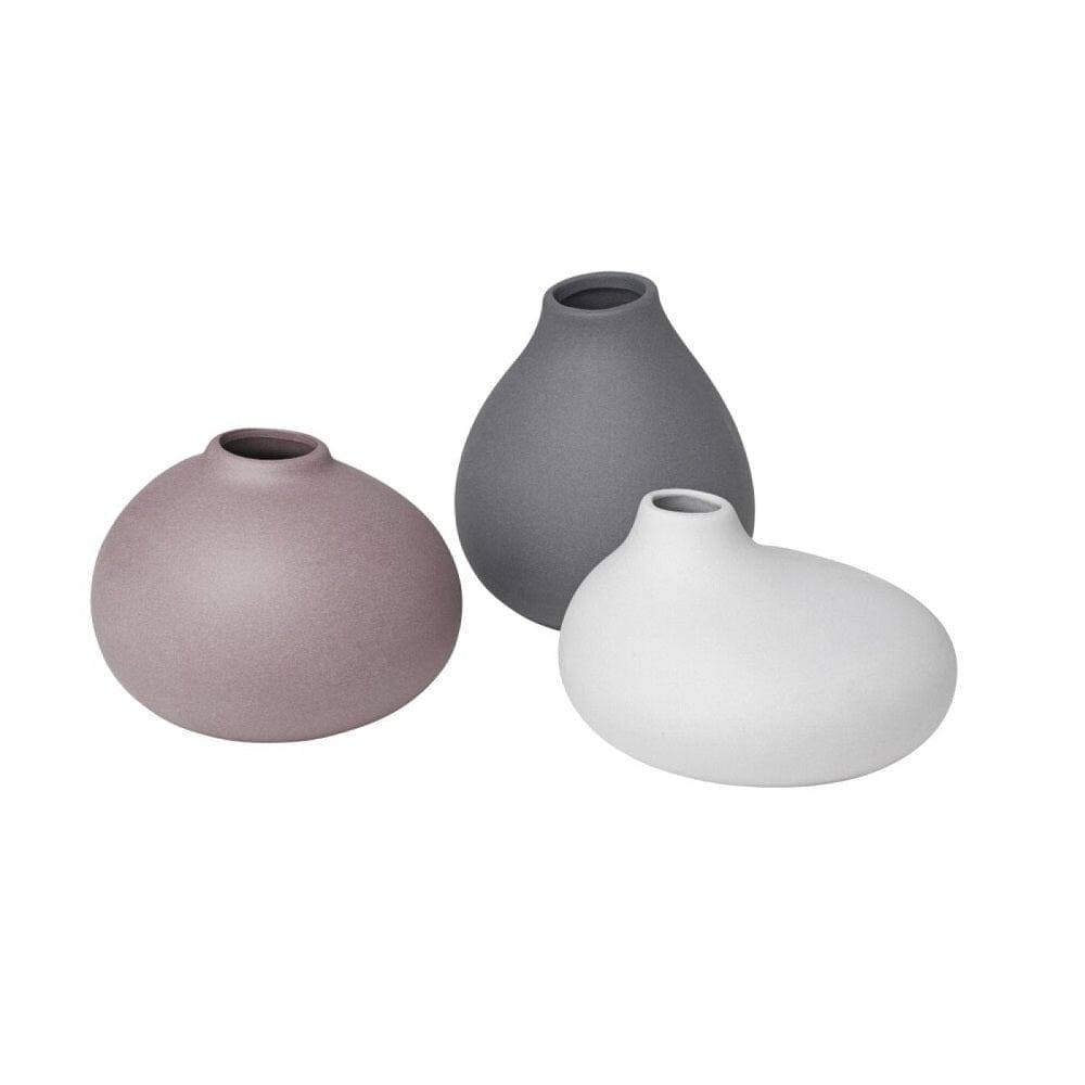 Blomus Germany Nona Porcelain Mini Vases, Set of 3