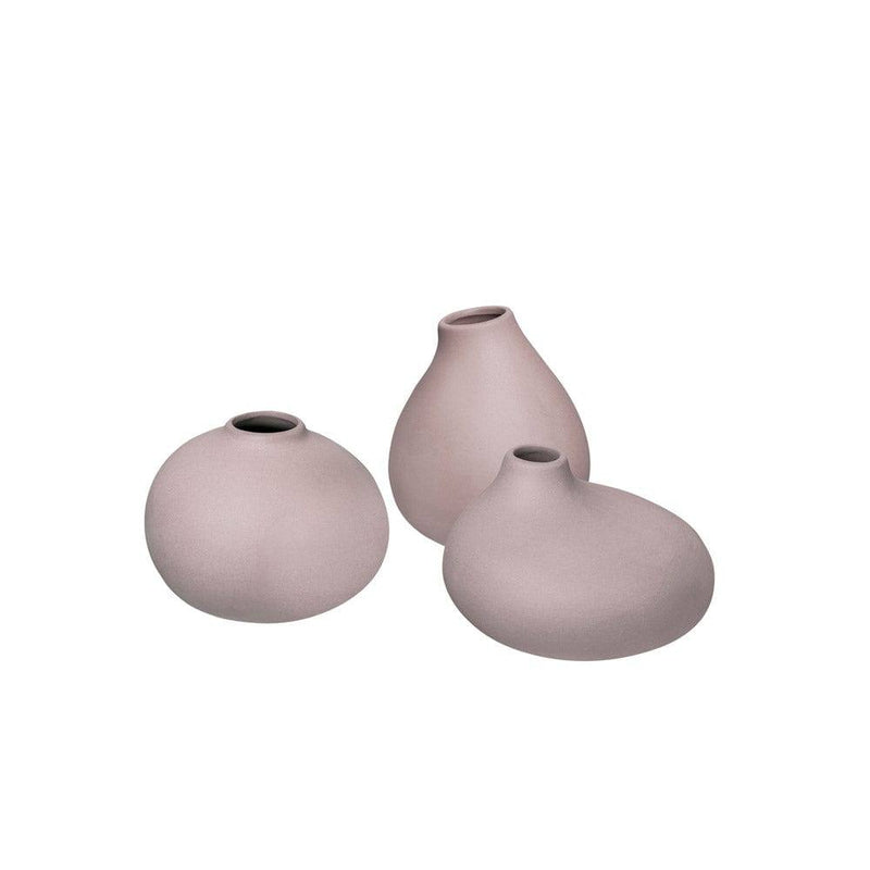Blomus Nona Porcelain Mini Vases, Set Quests 3 - Bark of Modern –