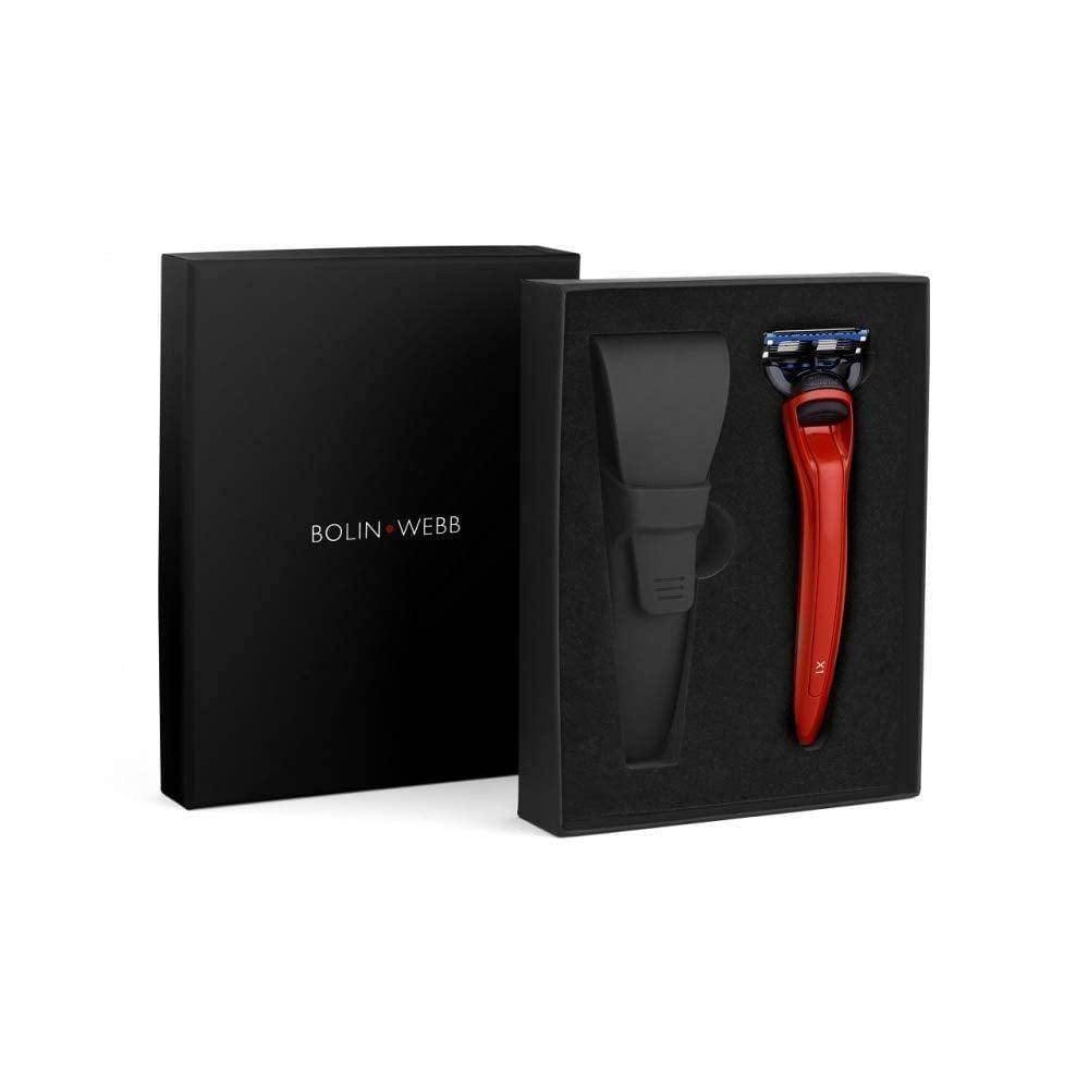 Bolin Webb X1 Fusion Razor & Case Set - Cooper Red