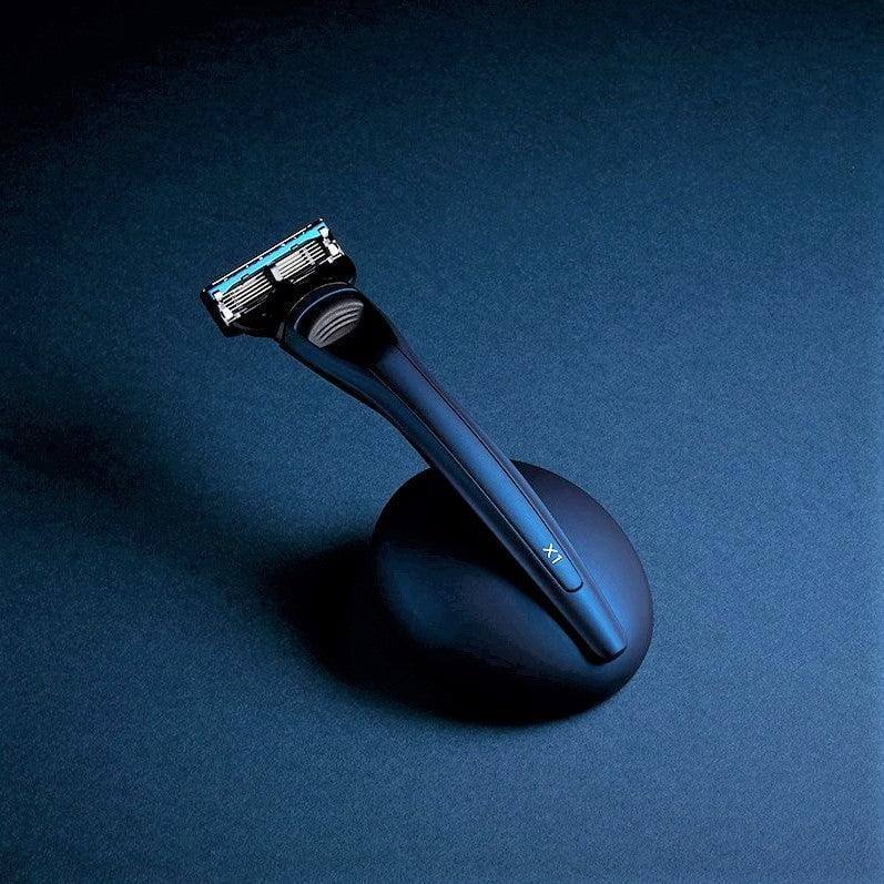 Bolin Webb X1 Fusion Razor & Stand Set - Matte Blue Special Edition