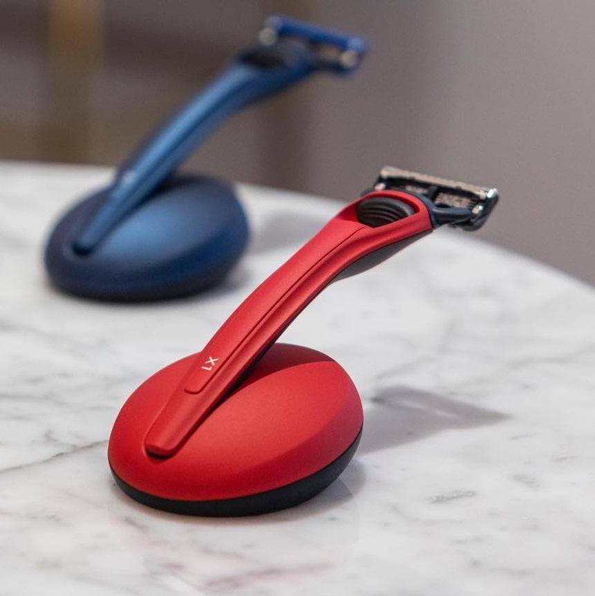 Bolin Webb X1 Fusion Razor & Stand Set - Matte Red Special Edition