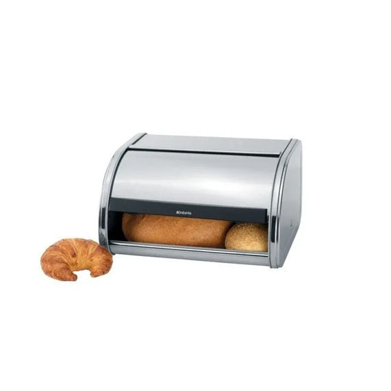 Roll Top Bread Bin Medium - Matte Steel