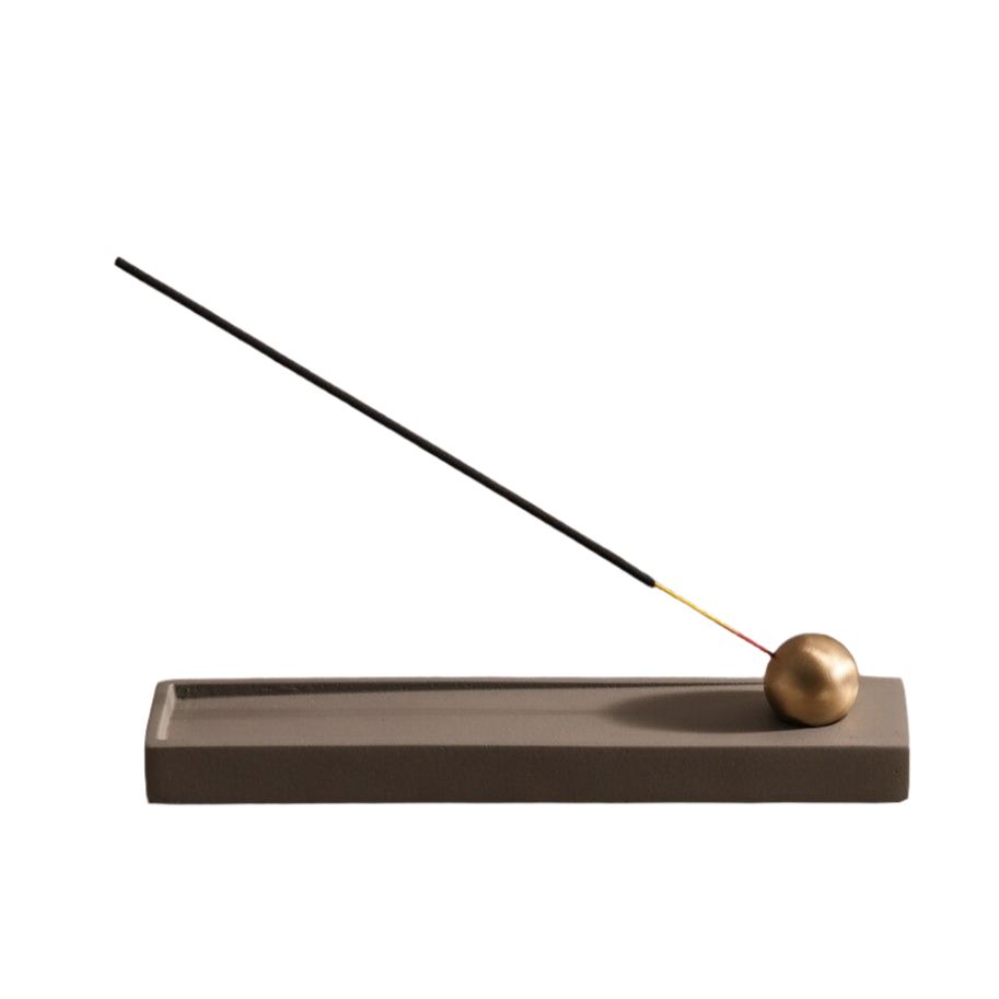 Calm Metal & Concrete Incense Holder - Grey