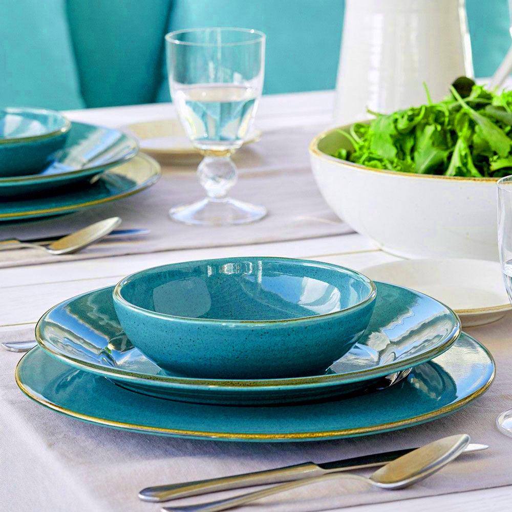 Casafina Portugal Sardegna Dinner Plate Green Blue Modern Quests