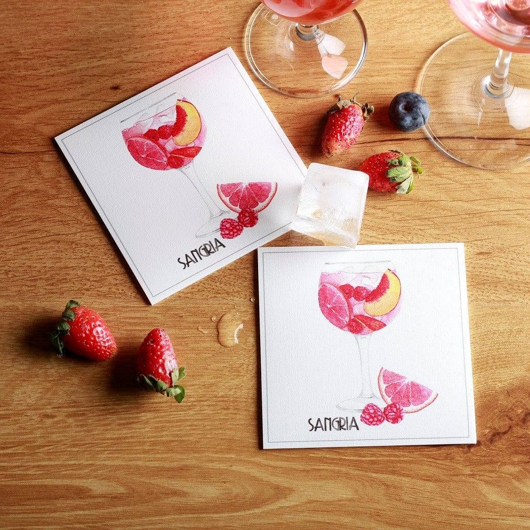 Contento Living Maison Lorrain Coasters, Set of 4 - Sangria