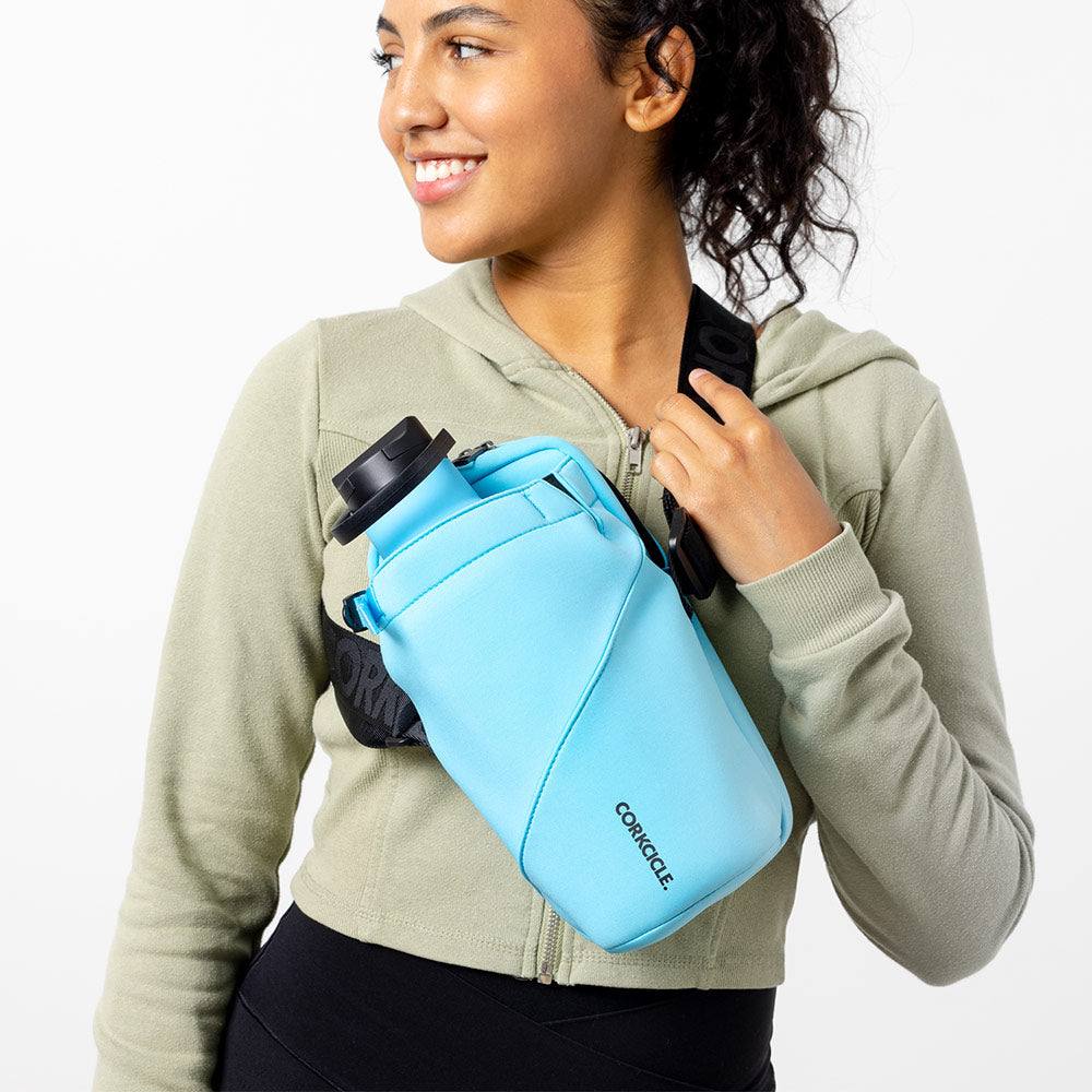 Corkcicle USA Crossbody Water Bottle Sling Bag - Santorini Neoprene