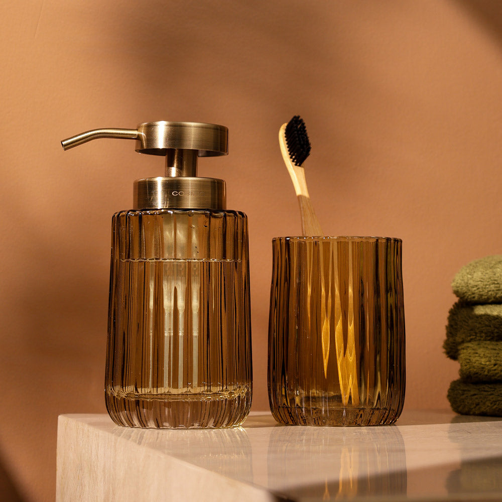 Lido Glass Toothbrush Tumbler - Forest