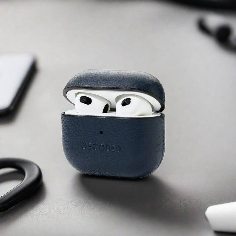 Decoded Leather AirCase for AirPods Gen 3 - Navy