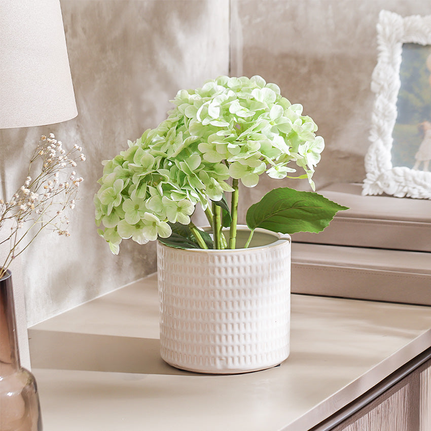 Mophead Hydrangea Faux Stem - Sage