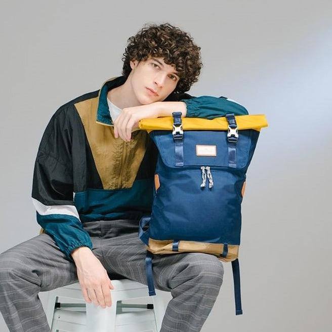 Doughnut Bags Christopher Large Travel Backpack - Navy x Mustard