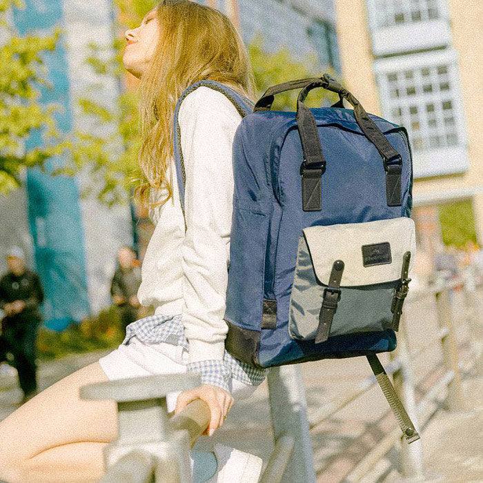 Doughnut Bags Macaroon Go Wild Series Large Backpack - Navy & Grey