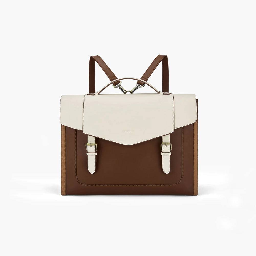 Ecosusi Julie Vintage Briefcase - Tan